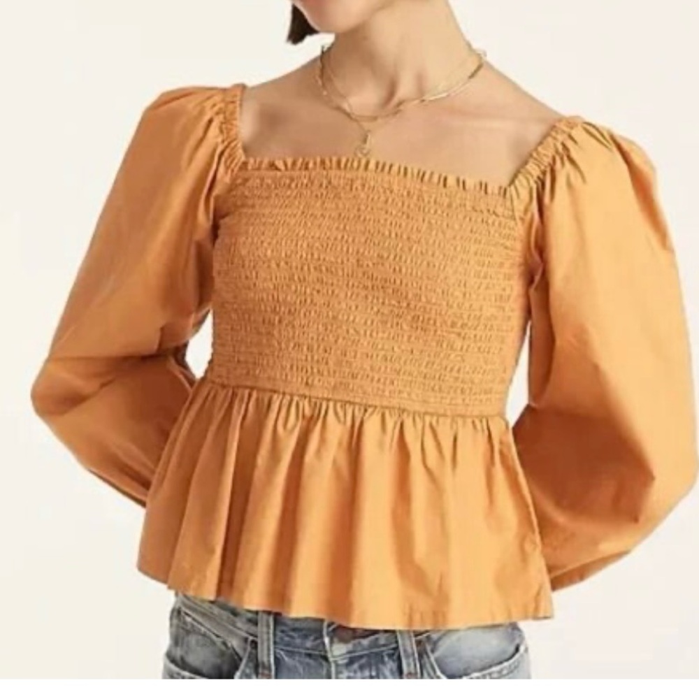 J Crew Smocked Women's Top